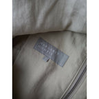23SS MARGARET HOWELL マーガレットハウエル DENSE LINEN POPLIN 丸襟 ジップアップジャケット ブルゾン リネン 麻 100％ ライトベージュ 2【中古】