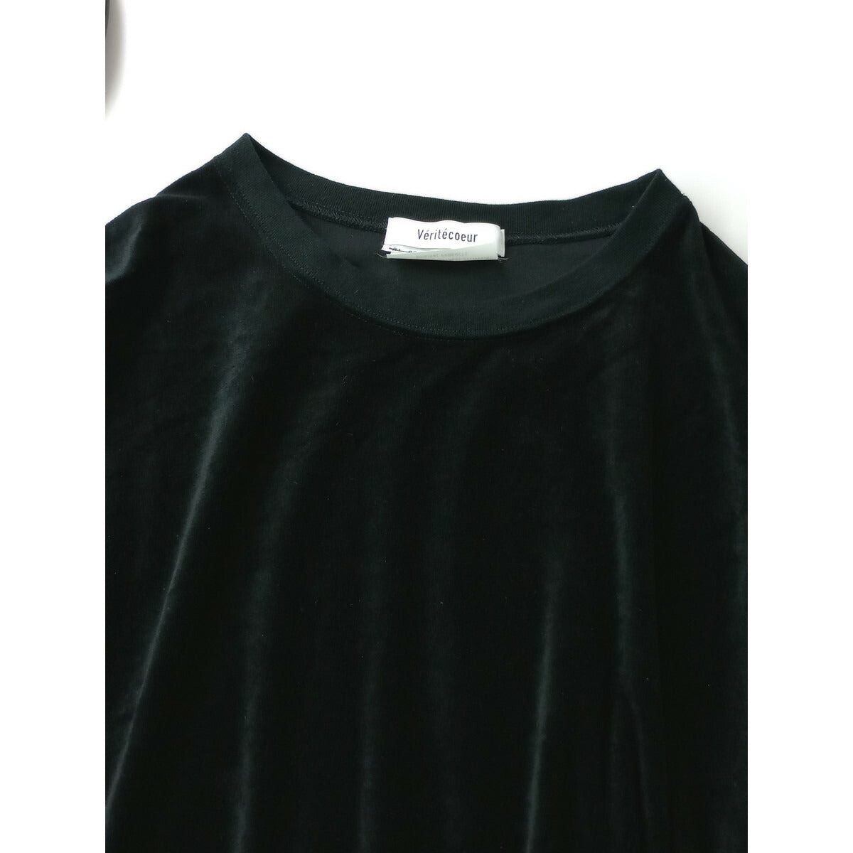 Veritecoeur ヴェリテクール ベロア イージーTEE トップス カットソー 黒 ブラック【中古】