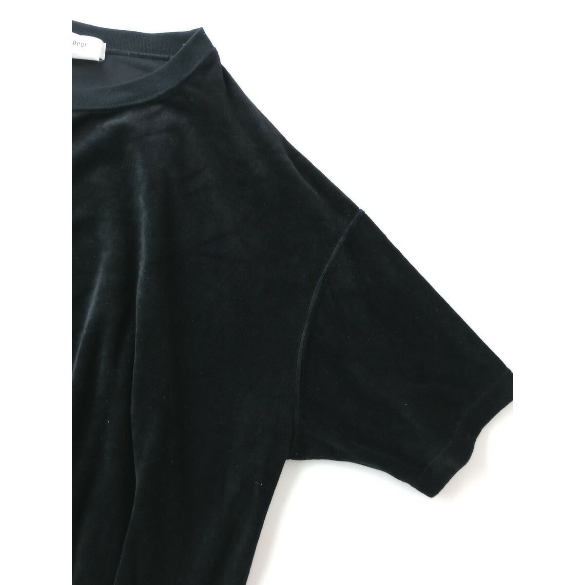 Veritecoeur ヴェリテクール ベロア イージーTEE トップス カットソー 黒 ブラック【中古】