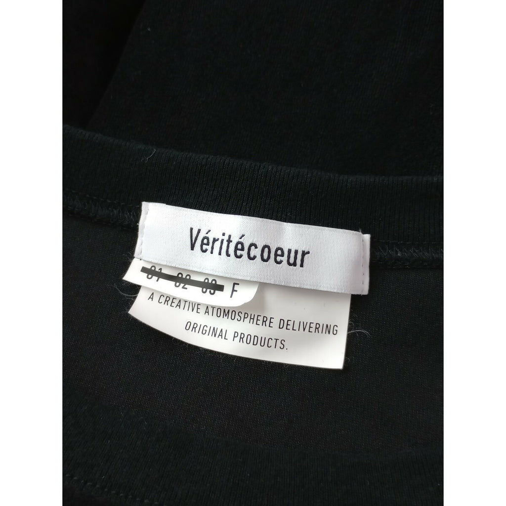 Veritecoeur ヴェリテクール ベロア イージーTEE トップス カットソー 黒 ブラック【中古】