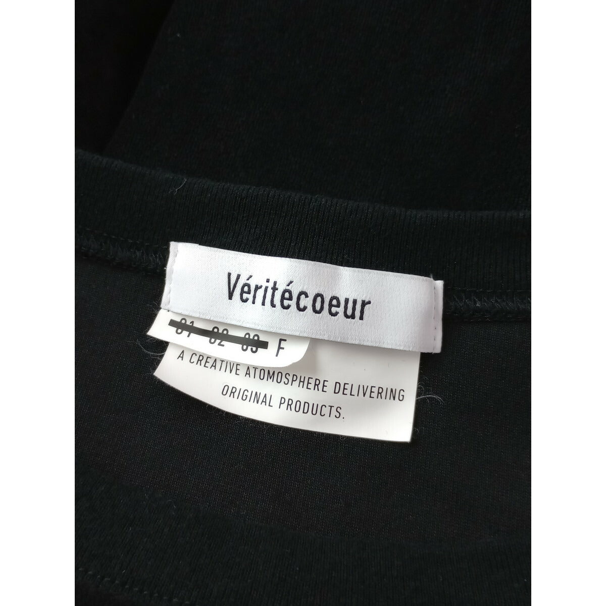 Veritecoeur ヴェリテクール ベロア イージーTEE トップス カットソー 黒 ブラック【中古】