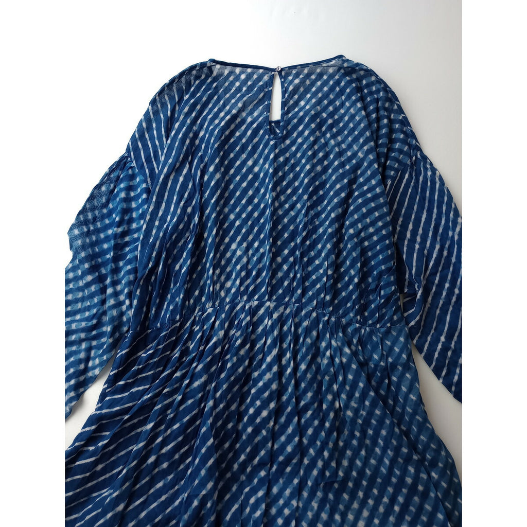 khadi and co BESS NIELSEN カディーアンドコー ベスニールセン インド製 ハンドメイド ロング ワンピース ブルー L【中古】