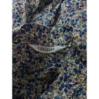 24SS TOUJOURSトゥジューPleated Sleeveless Long Shirtリバティベリーフラワー花柄 コットンシャツスリーブレス ブラウスギャザー2ブルー【中古】