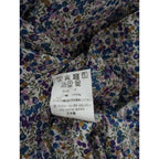24SS TOUJOURSトゥジューPleated Sleeveless Long Shirtリバティベリーフラワー花柄 コットンシャツスリーブレス ブラウスギャザー2ブルー【中古】