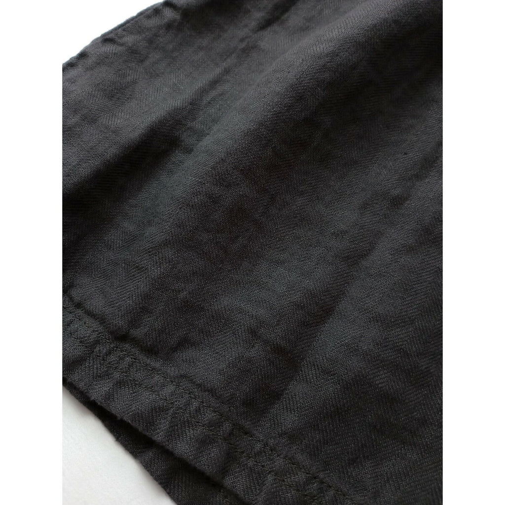 ARMEN アーメン Apron One Piece リネン 麻 100％ ヘリンボーン エプロン ワンピース ジャンパースカート ロング チャコールグレー 0【中古】