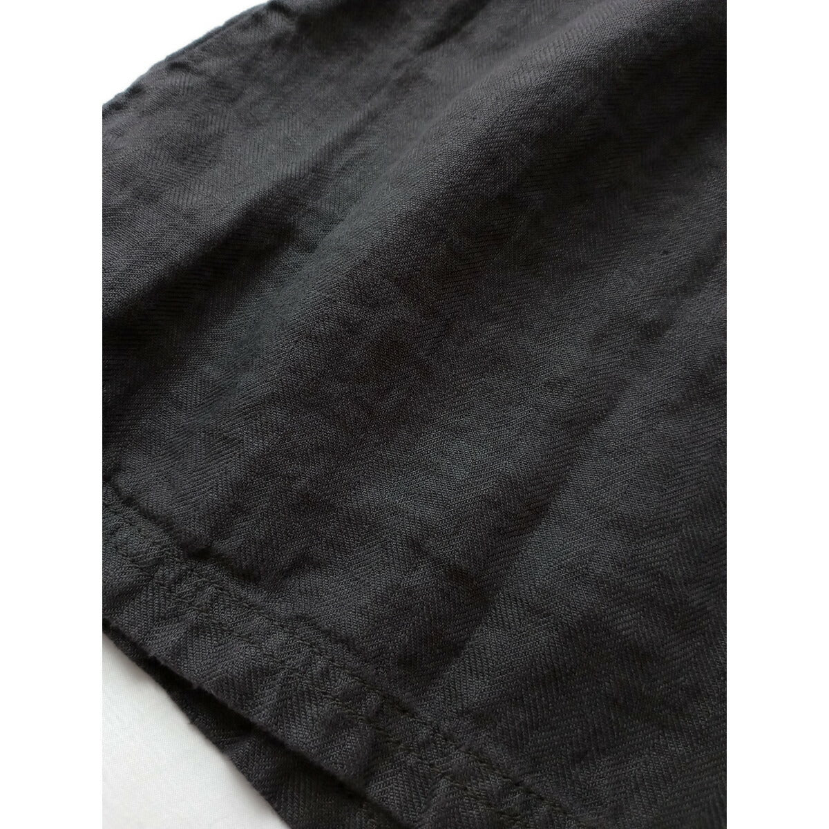 ARMEN アーメン Apron One Piece リネン 麻 100％ ヘリンボーン エプロン ワンピース ジャンパースカート ロング チャコールグレー 0【中古】
