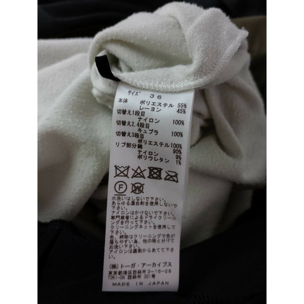 TOGA PULLA トーガプルラ ベロア ジャージー ドレス ロング 長袖 ワンピース 36【中古】