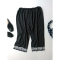 mina perhonen ミナペルホネン flower step ペチパンツ 黒 ブラック F【中古】