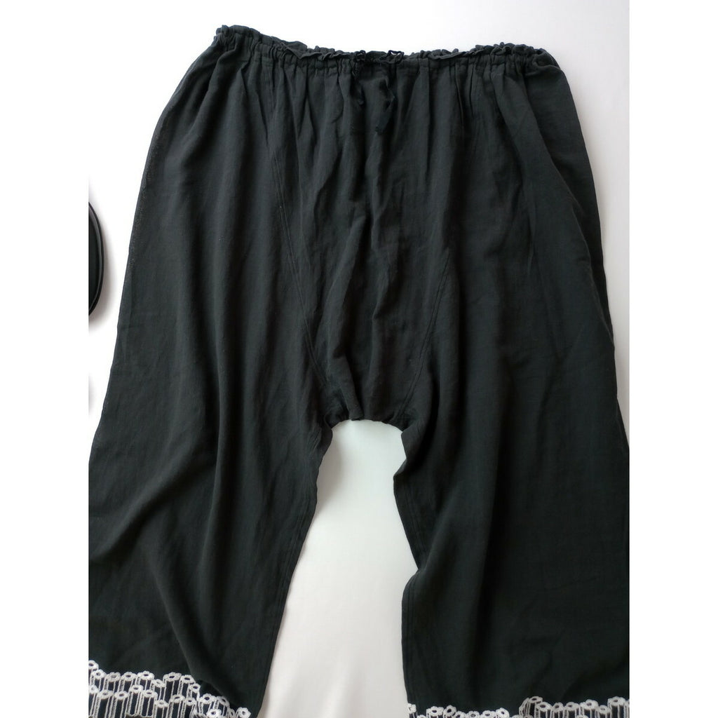 mina perhonen ミナペルホネン flower step ペチパンツ 黒 ブラック F【中古】
