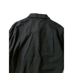 24SS MARGARET HOWELL マーガレットハウエル LIGHT LINEN SHIRT リネン 麻 100％ シャツ 長袖　ブラウス　黒 ブラック 2【中古】