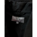 24SS MARGARET HOWELL マーガレットハウエル LIGHT LINEN SHIRT リネン 麻 100％ シャツ 長袖　ブラウス　黒 ブラック 2【中古】