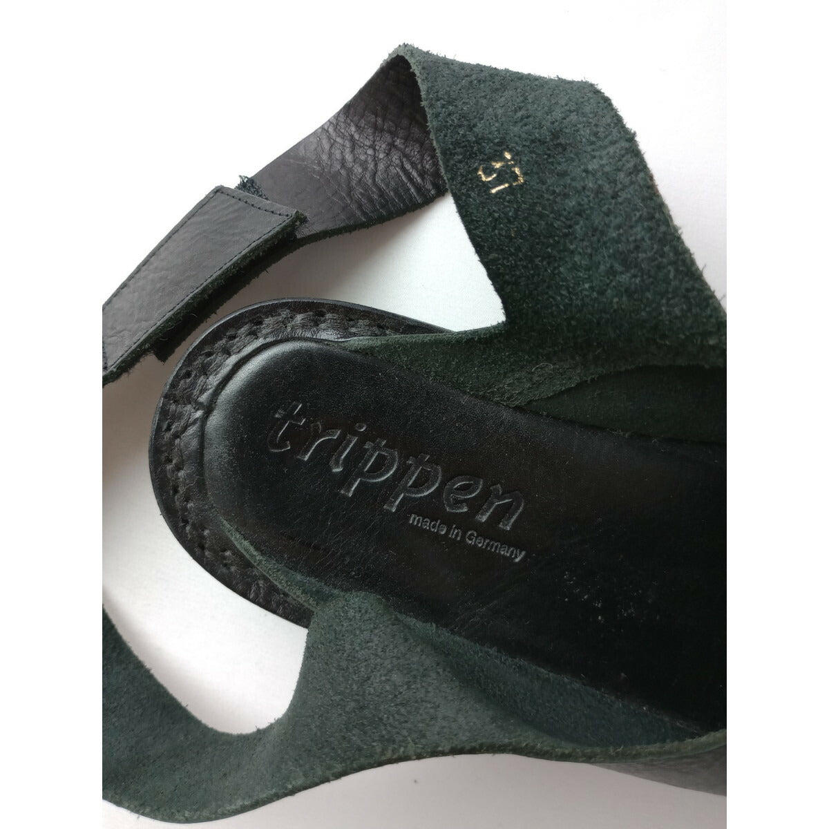 trippen トリッペン ハグ HUG レザー サンダル 黒 ブラック 37 23.5 靴【中古】