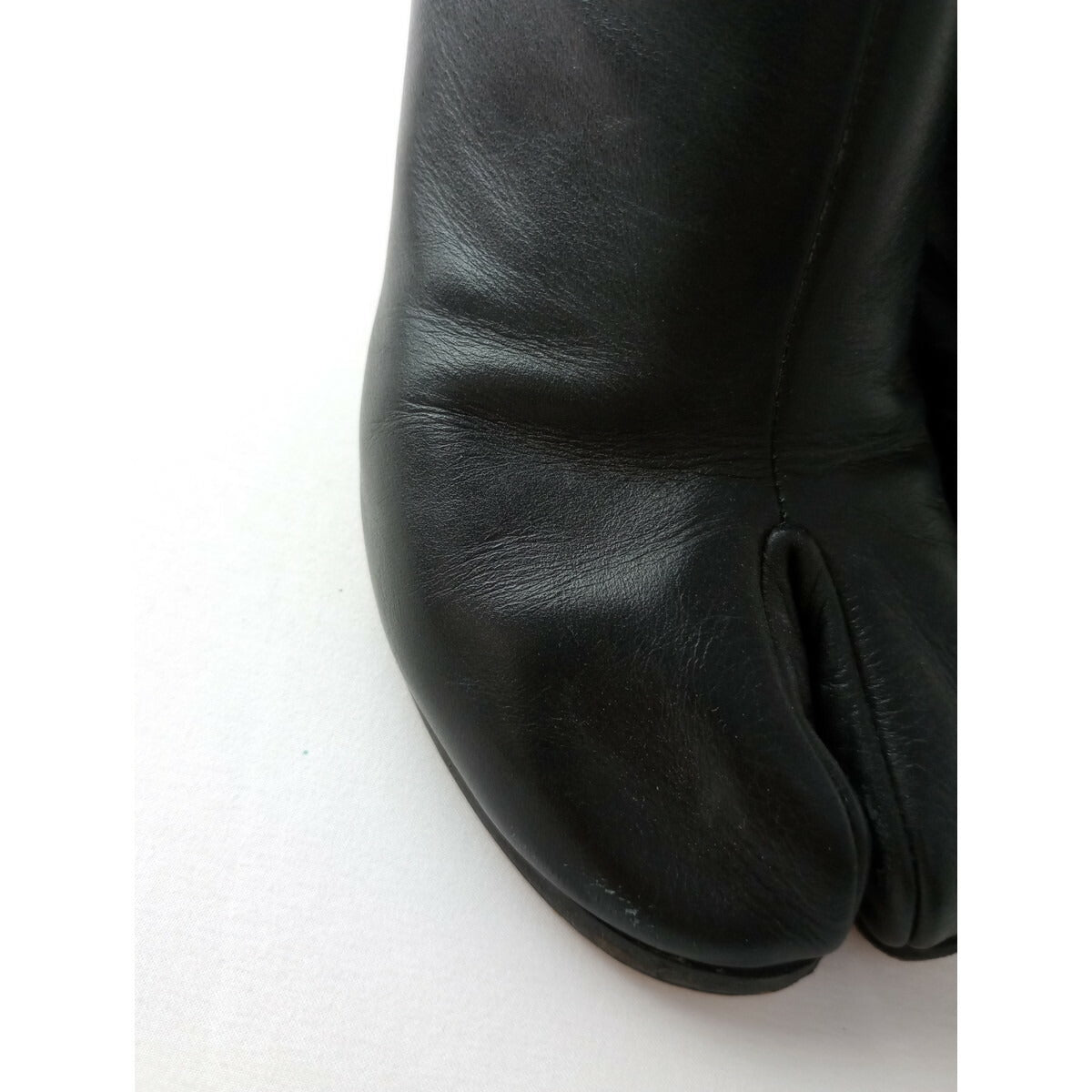 Margiela メゾンマルジェラ 足袋 ブーツ  靴  レザー 38 ヒール 8cm 黒 ブラック 【中古】