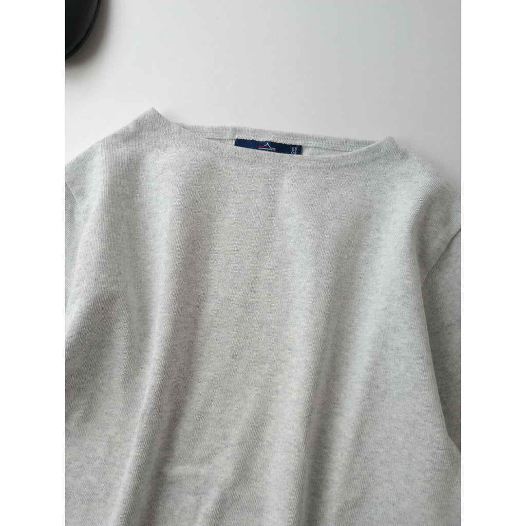 SAINT JAMES セントジェームス 厚手 コットン ボートネック ウェッソン 半袖 カットソー トップス グレー XS【中古】