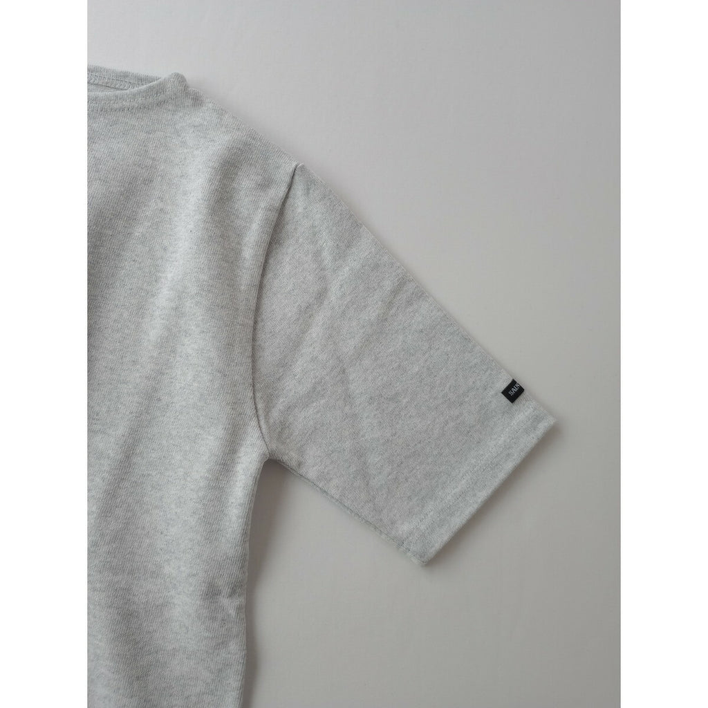 SAINT JAMES セントジェームス 厚手 コットン ボートネック ウェッソン 半袖 カットソー トップス グレー XS【中古】