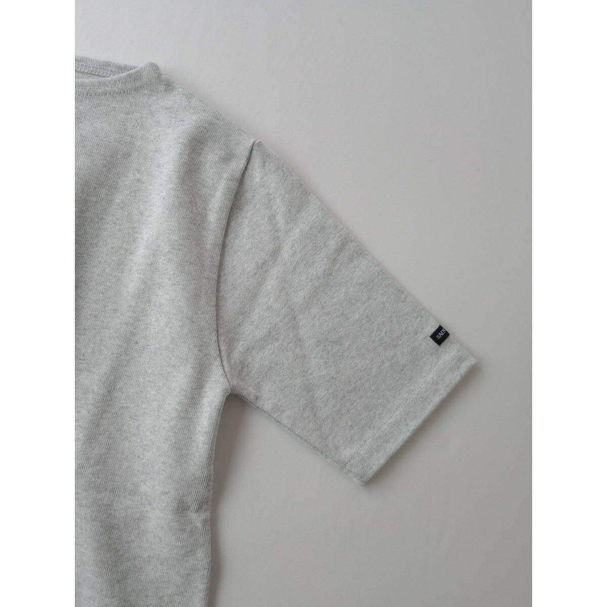 SAINT JAMES セントジェームス 厚手 コットン ボートネック ウェッソン 半袖 カットソー トップス グレー XS【中古】
