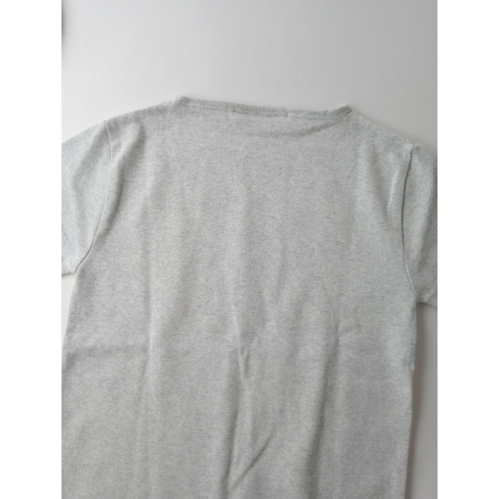 SAINT JAMES セントジェームス 厚手 コットン ボートネック ウェッソン 半袖 カットソー トップス グレー XS【中古】