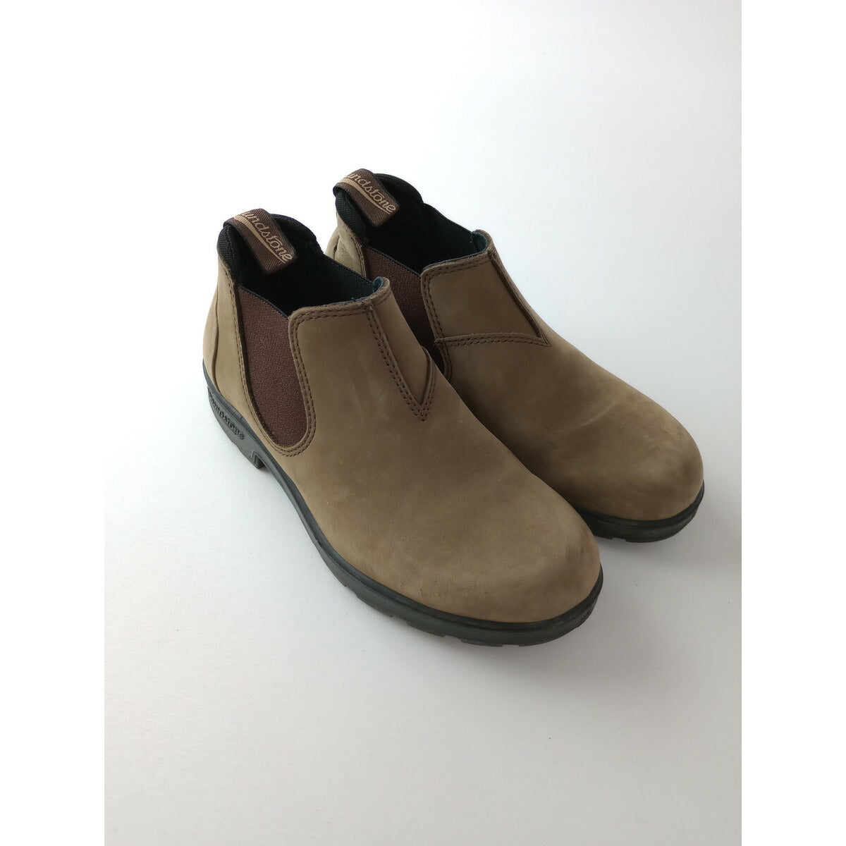 Blundstone ブランドストーン スエード レザー ローカット サイド ゴア ショート ブーツ ベージュ 24.5 5 靴【中古】