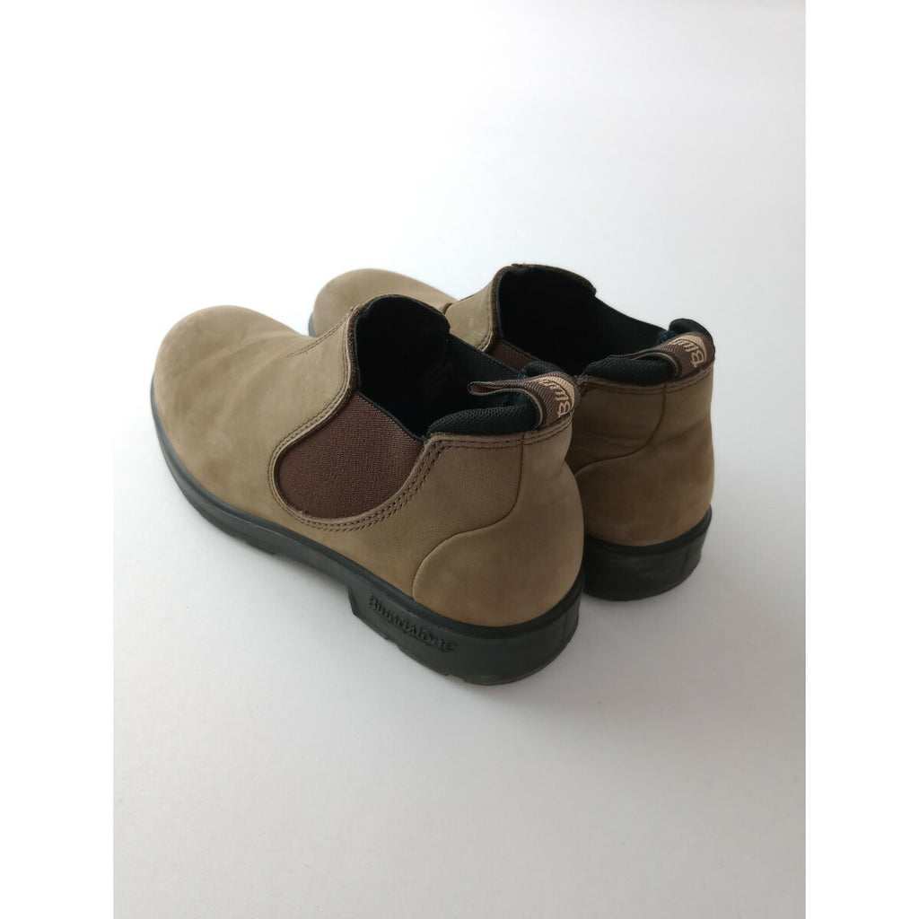 Blundstone ブランドストーン スエード レザー ローカット サイド ゴア ショート ブーツ ベージュ 24.5 5 靴【中古】