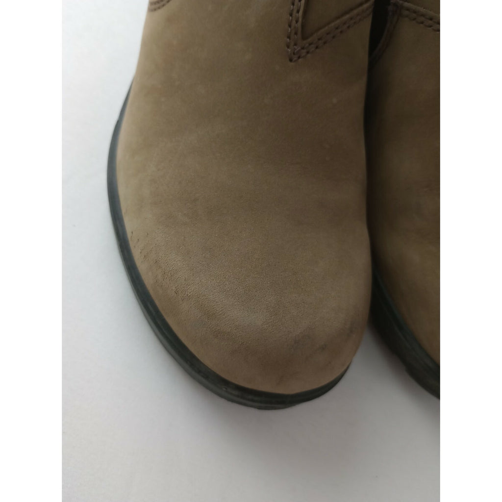 Blundstone ブランドストーン スエード レザー ローカット サイド ゴア ショート ブーツ ベージュ 24.5 5 靴【中古】