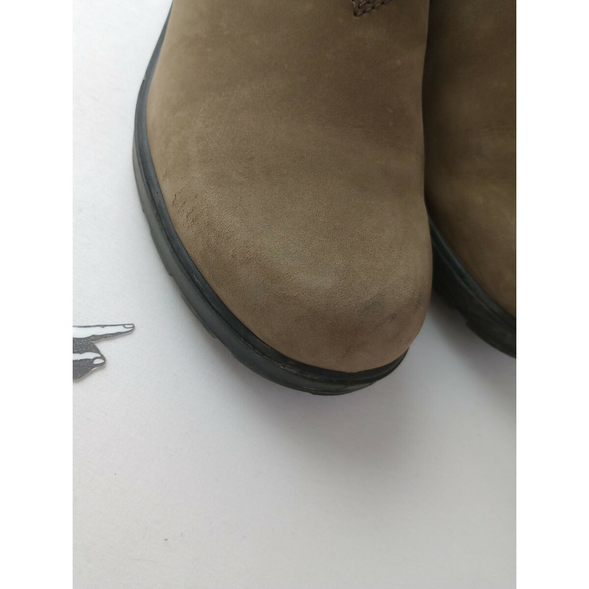 Blundstone ブランドストーン スエード レザー ローカット サイド ゴア ショート ブーツ ベージュ 24.5 5 靴【中古】
