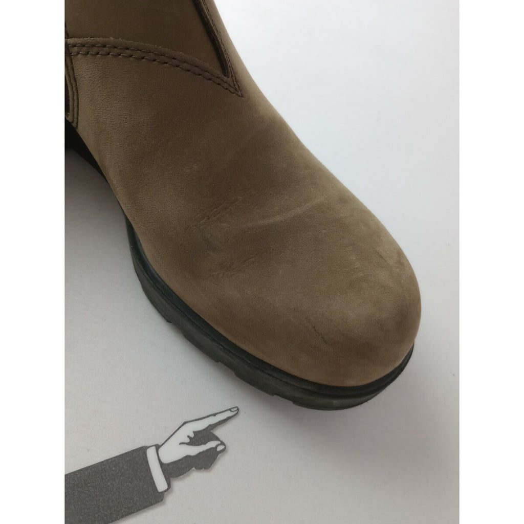 Blundstone ブランドストーン スエード レザー ローカット サイド ゴア ショート ブーツ ベージュ 24.5 5 靴【中古】