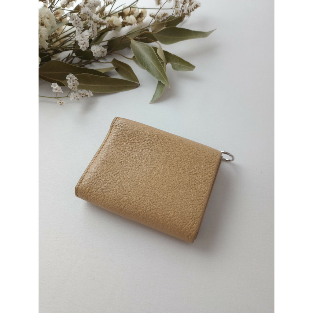 Aeta アエタ WALLET TYPE A MINI レザー ミニ ウォレット 財布 ベージュ【中古】