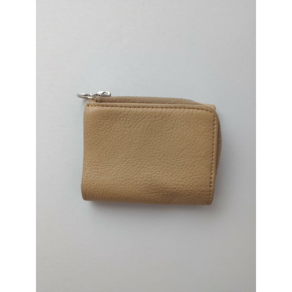 Aeta アエタ WALLET TYPE A MINI レザー ミニ ウォレット 財布 ベージュ【中古】