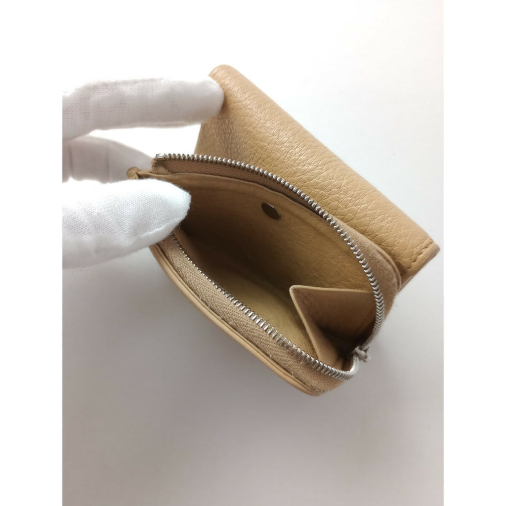 Aeta アエタ WALLET TYPE A MINI レザー ミニ ウォレット 財布 ベージュ【中古】