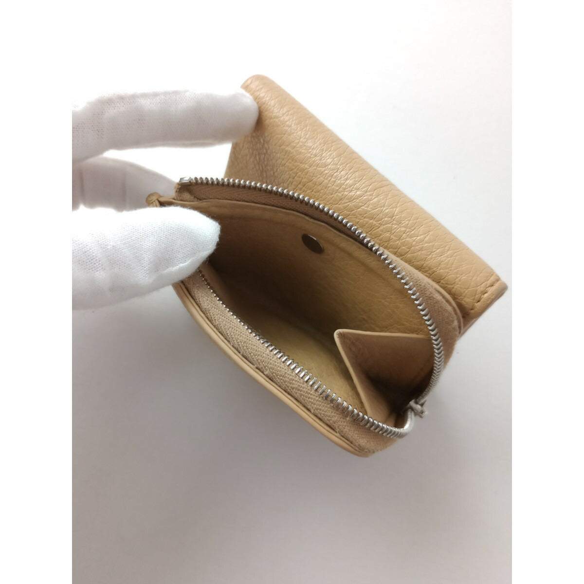Aeta アエタ WALLET TYPE A MINI レザー ミニ ウォレット 財布 ベージュ【中古】