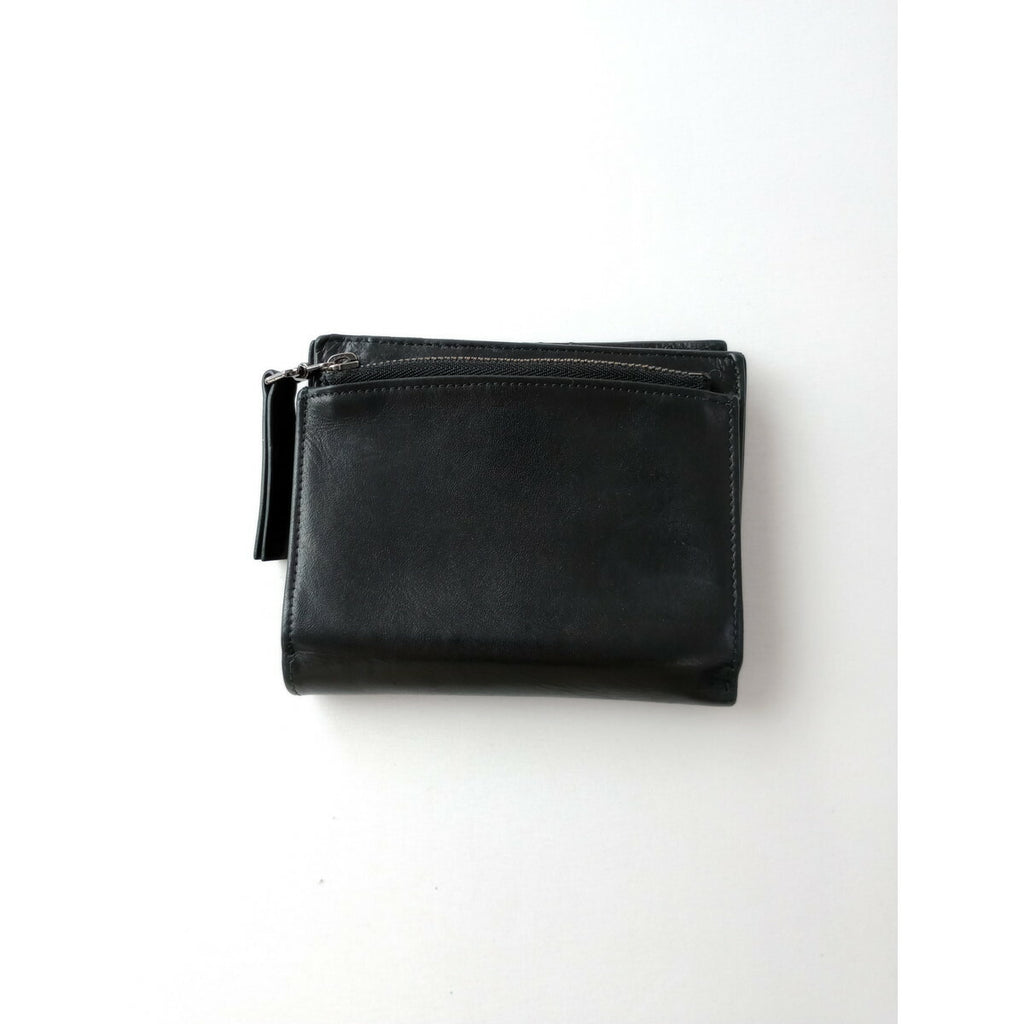 Maison Margiela メゾンマルジェラ 二つ折り 財布 ウォレット レザー ブラック【中古】