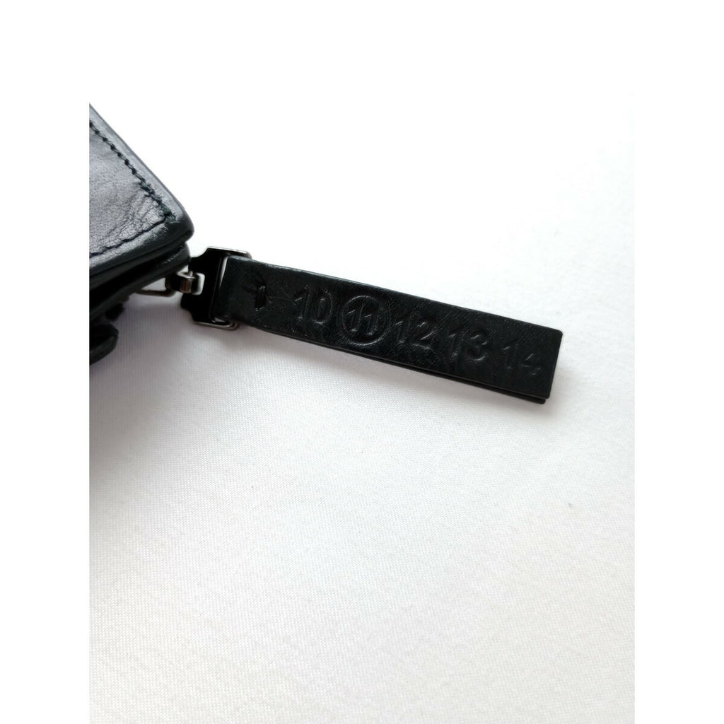 Maison Margiela メゾンマルジェラ 二つ折り 財布 ウォレット レザー ブラック【中古】