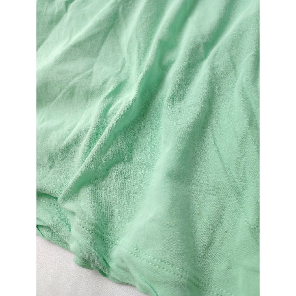 ALWEL オルウェル コットン 綿 100％ 半袖Tシャツ 半袖 カットソー トップス エメラルドグリーン【中古】