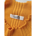 unfil アンフィル ハイツイスト コットン リブ 半袖 ニット プルオーバー トップス イエロー 1 (18M＋3855)【中古】