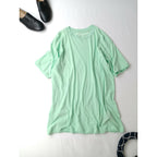 ALWEL オルウェル コットン 綿 100％ 半袖Tシャツ 半袖 カットソー トップス エメラルドグリーン【中古】