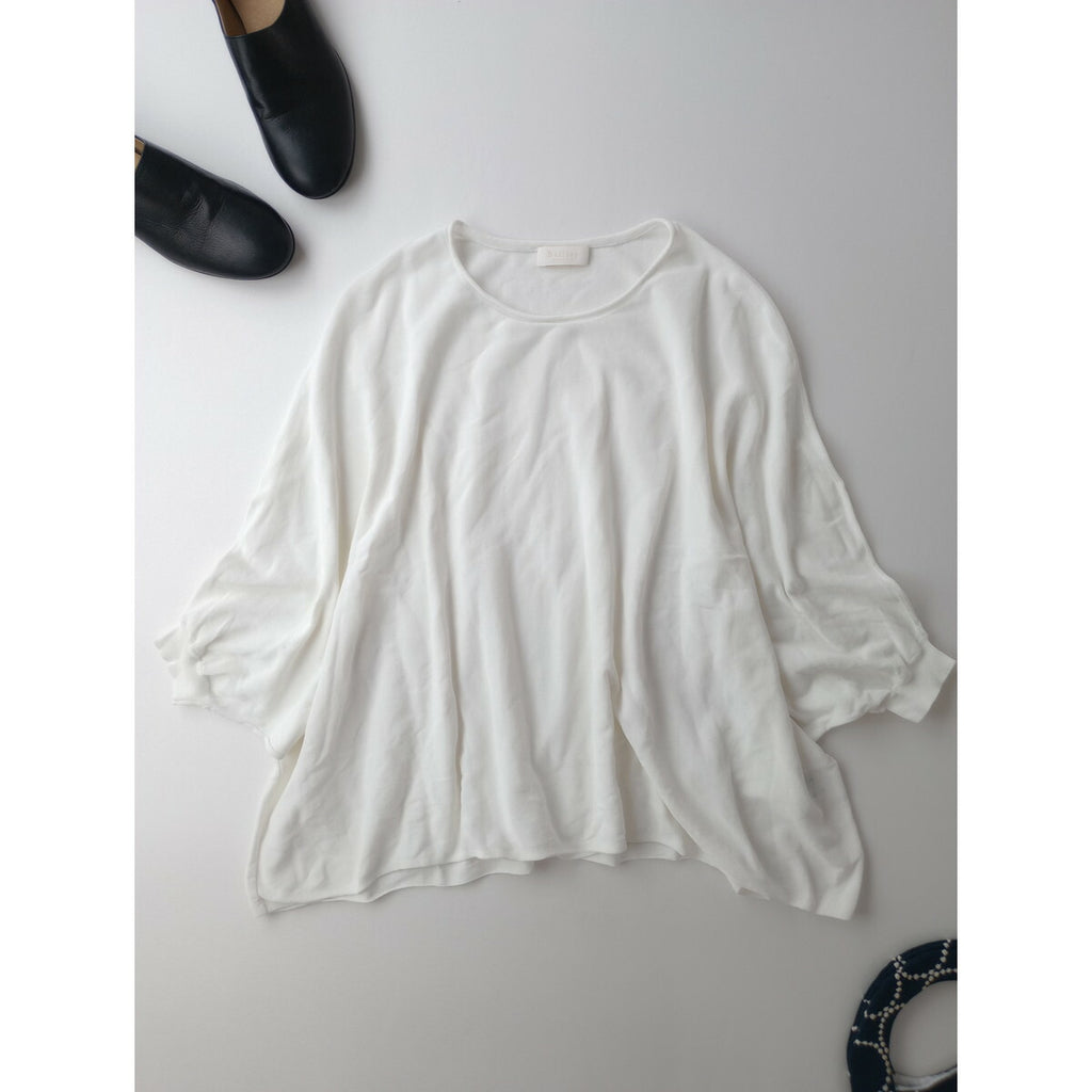 BALLSEY ボールジー トゥモローランド サスティナブル コットン ナイロン ワイド プルオーバー トップス 白【中古】