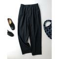 ATON エイトン WOOL TROPICAL テーパードイージーパンツ ユニセックス 02 グレー【中古】