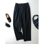 ATON エイトン WOOL TROPICAL テーパードイージーパンツ ユニセックス 02 グレー【中古】