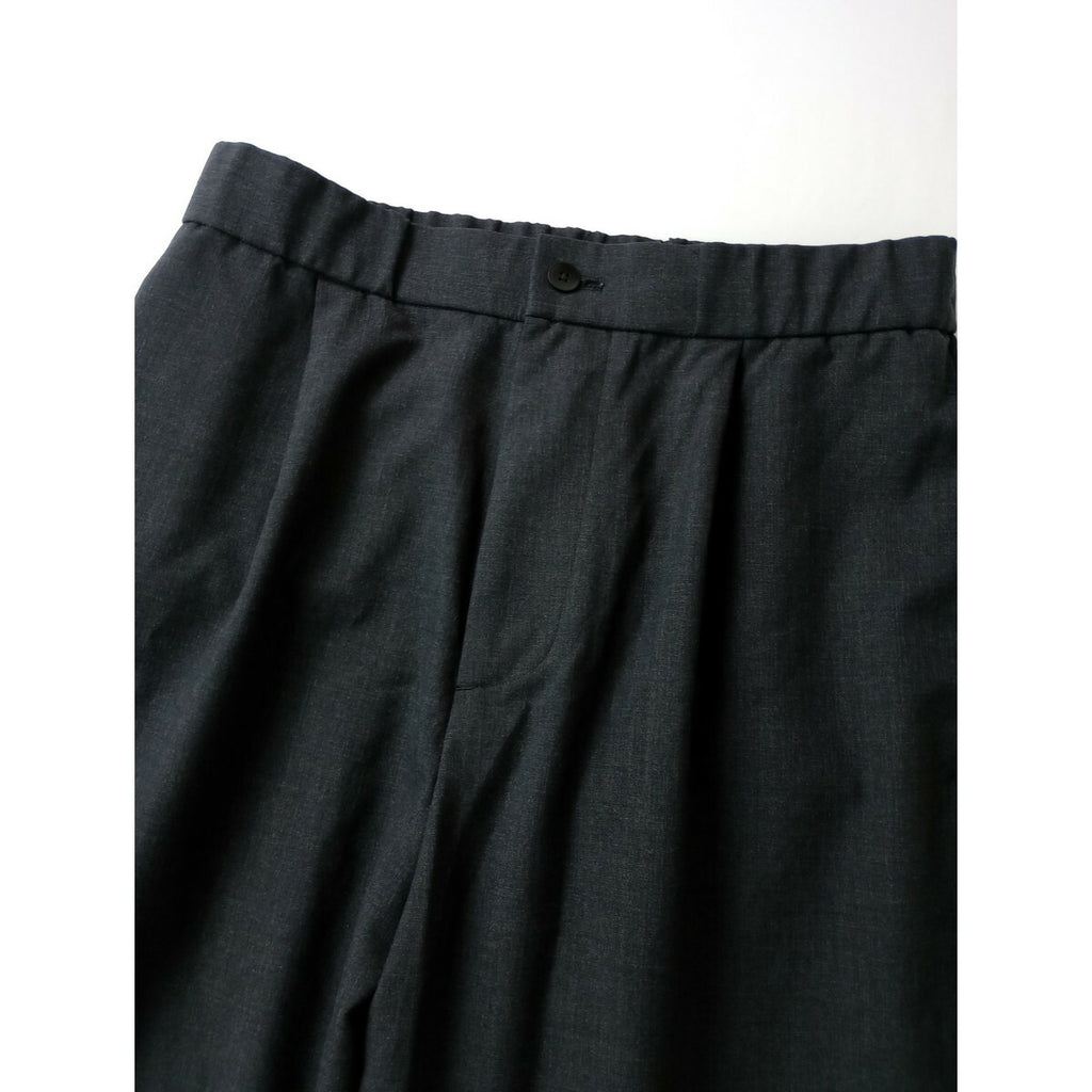 ATON エイトン WOOL TROPICAL テーパードイージーパンツ ユニセックス 02 グレー【中古】