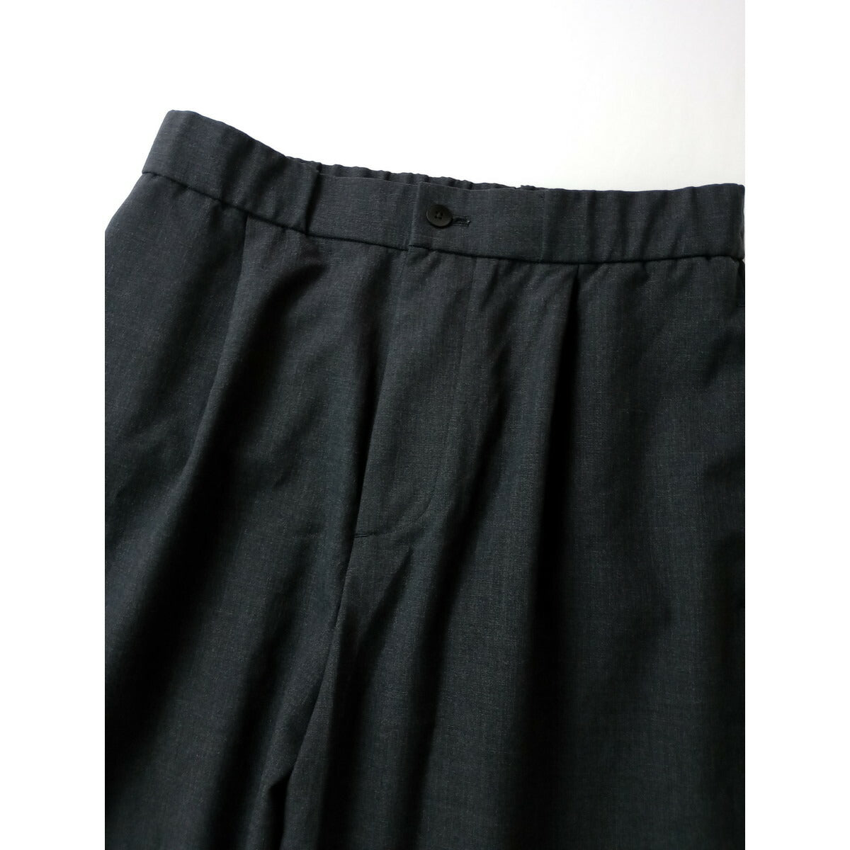 ATON エイトン WOOL TROPICAL テーパードイージーパンツ ユニセックス 02 グレー【中古】