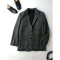 MARGARET HOWELL マーガレットハウエル LOVAT ウール 毛 100％ グレン チェック柄 テーラード ジャケット 長袖 グレー 2 (16M＋2583)【中古】