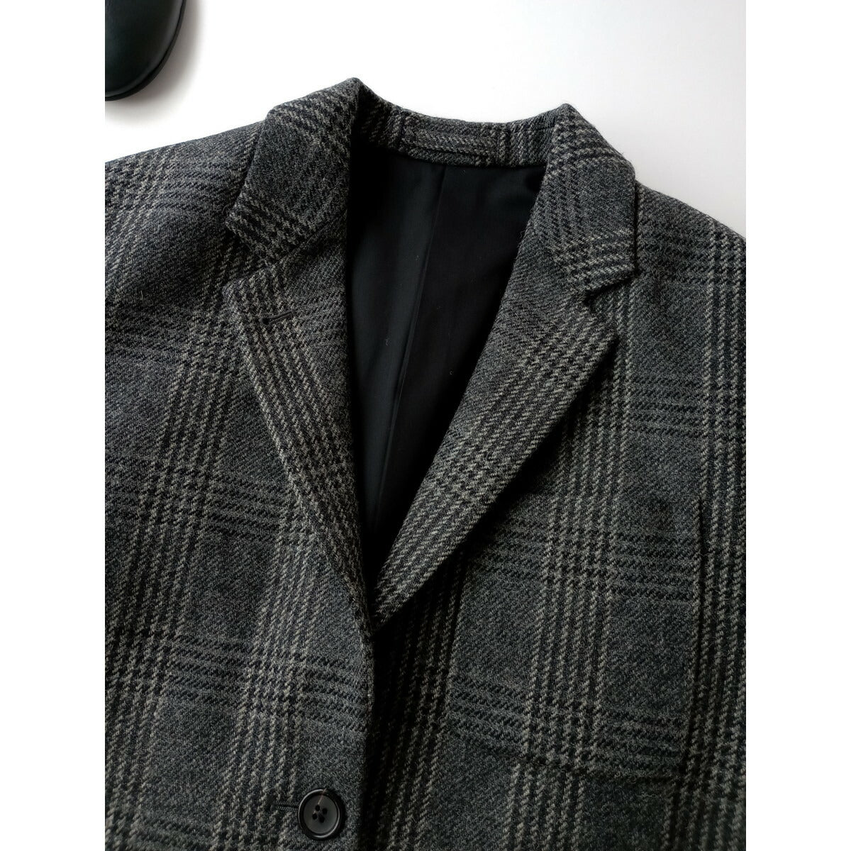MARGARET HOWELL マーガレットハウエル LOVAT ウール 毛 100％ グレン チェック柄 テーラード ジャケット 長袖 グレー 2 (16M＋2583)【中古】