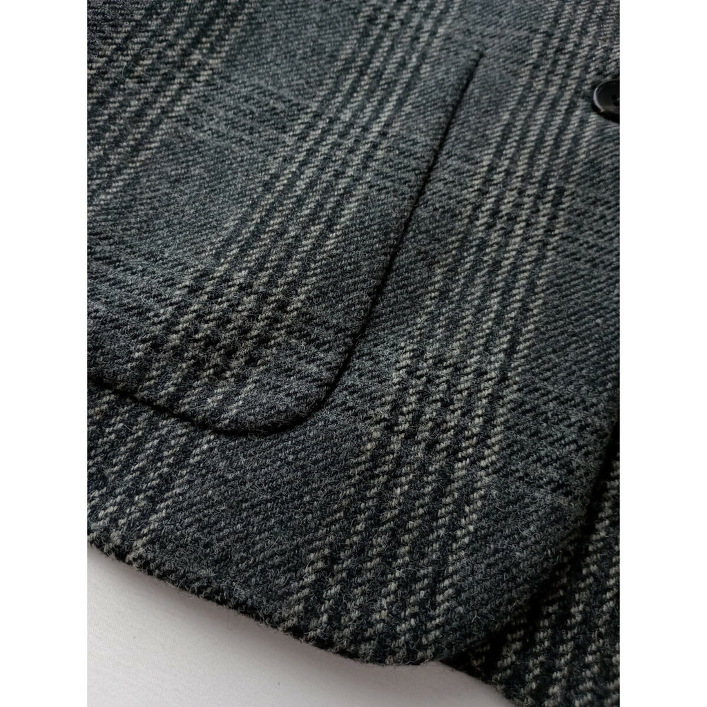 MARGARET HOWELL マーガレットハウエル LOVAT ウール 毛 100％ グレン チェック柄 テーラード ジャケット 長袖 グレー 2 (16M＋2583)【中古】
