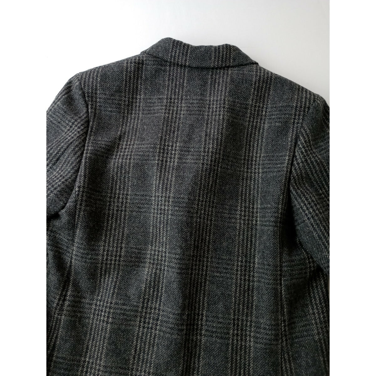 MARGARET HOWELL マーガレットハウエル LOVAT ウール 毛 100％ グレン チェック柄 テーラード ジャケット 長袖 グレー 2 (16M＋2583)【中古】
