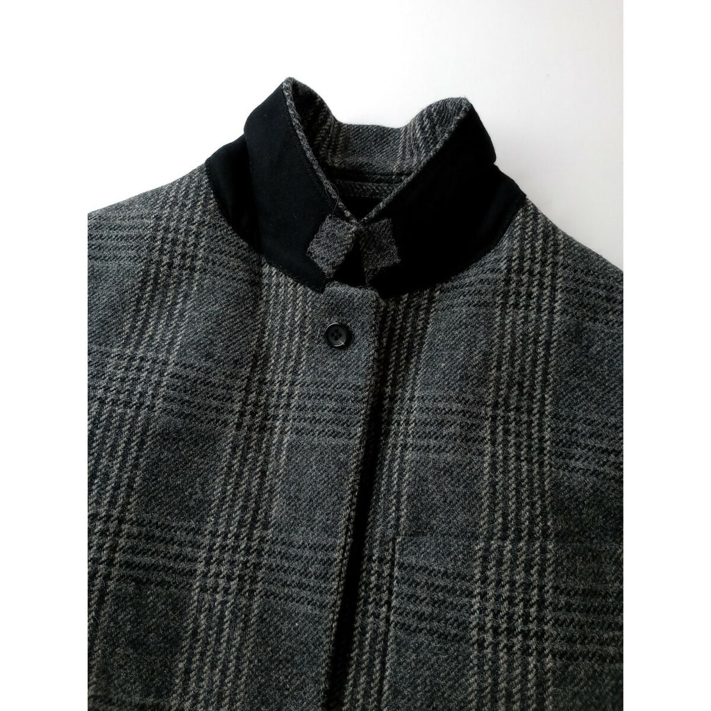 MARGARET HOWELL マーガレットハウエル LOVAT ウール 毛 100％ グレン チェック柄 テーラード ジャケット 長袖 グレー 2 (16M＋2583)【中古】