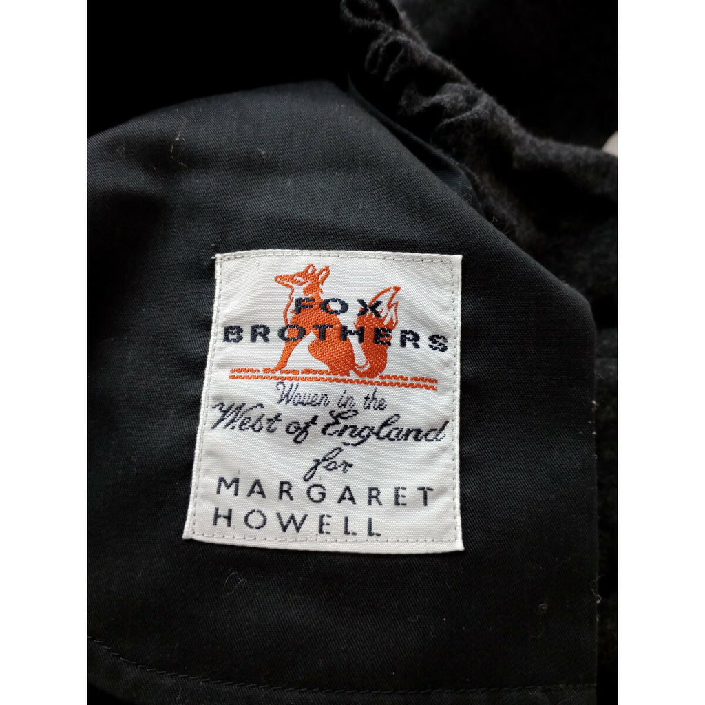MARGARET HOWELL × FOX BROTHERS マーガレットハウエル フックスブラザーズ カシミヤ混 ウール パンツ グレー 1 (16M＋2598)【中古】