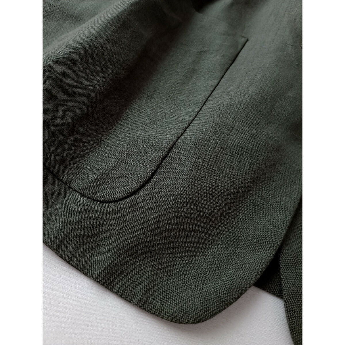22SS MARGARET HOWELL マーガレットハウエル LINEN JACKET テーラード 長袖 ジャケット リネン 麻 100％ グリーン カーキ 1【中古】