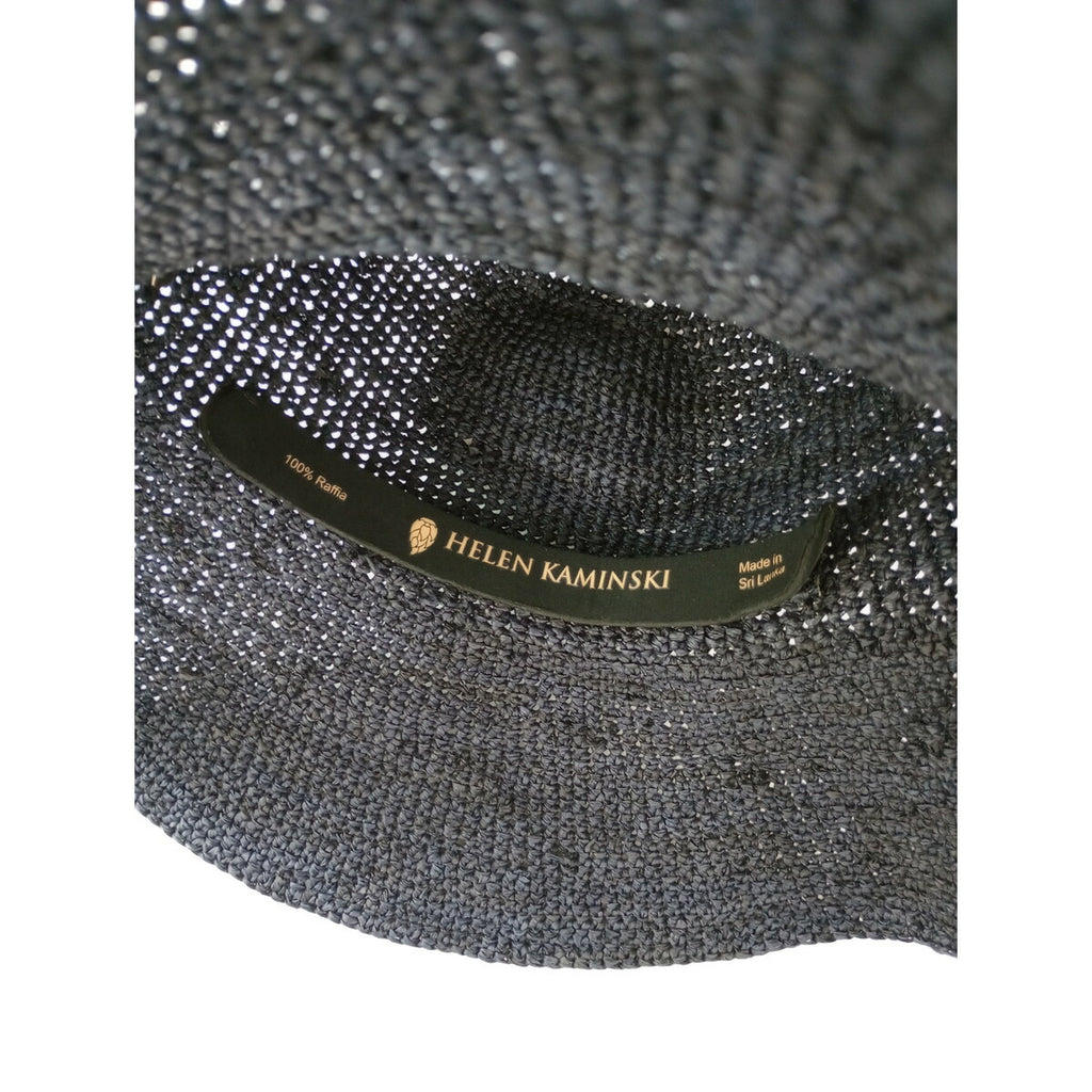 ヘレンカミンスキー HELEN KAMINSKI ラフィア ハット 麦わら帽子 ネイビー【中古】