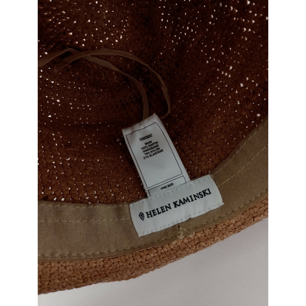 ヘレンカミンスキー HELEN KAMINSKI DESMONDA ラフィア ハット 帽子 ベージュ 麦わら帽子【中古】