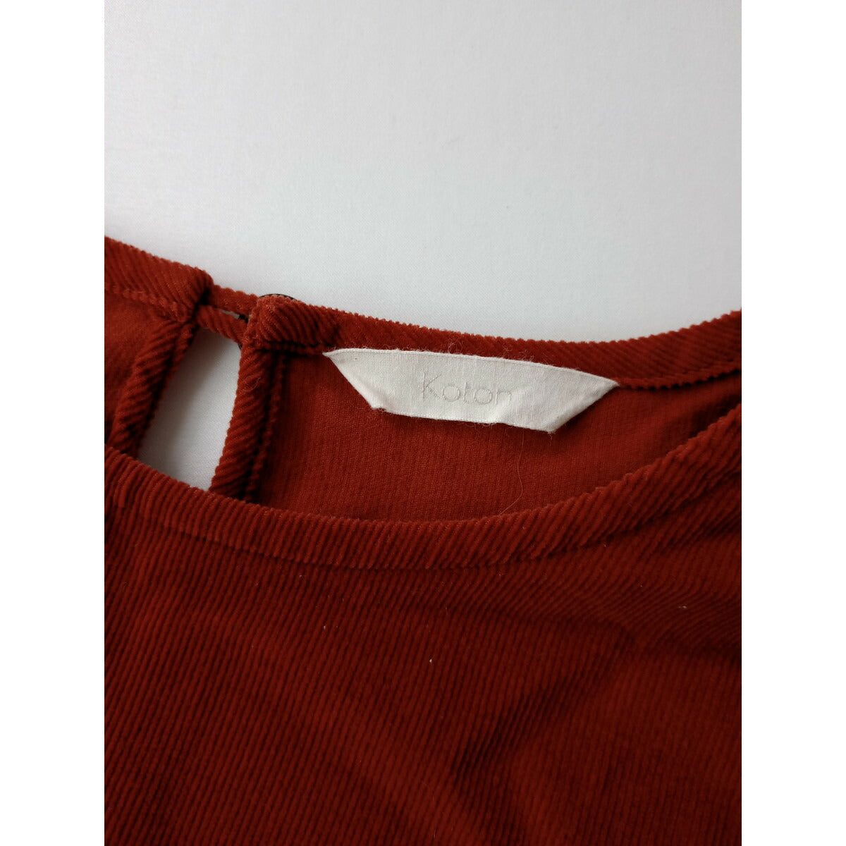 koton コトン コットン 綿 100％ コーデュロイ ロング ワンピース 赤 1【中古】